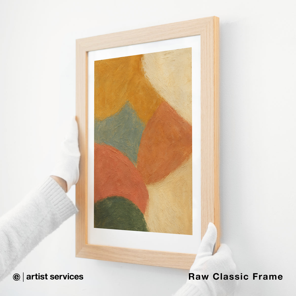 Breathing Color Textured Cotton Rag | SIMPLE FRAMED + STANDARD GLASS | Raw Classic Frame