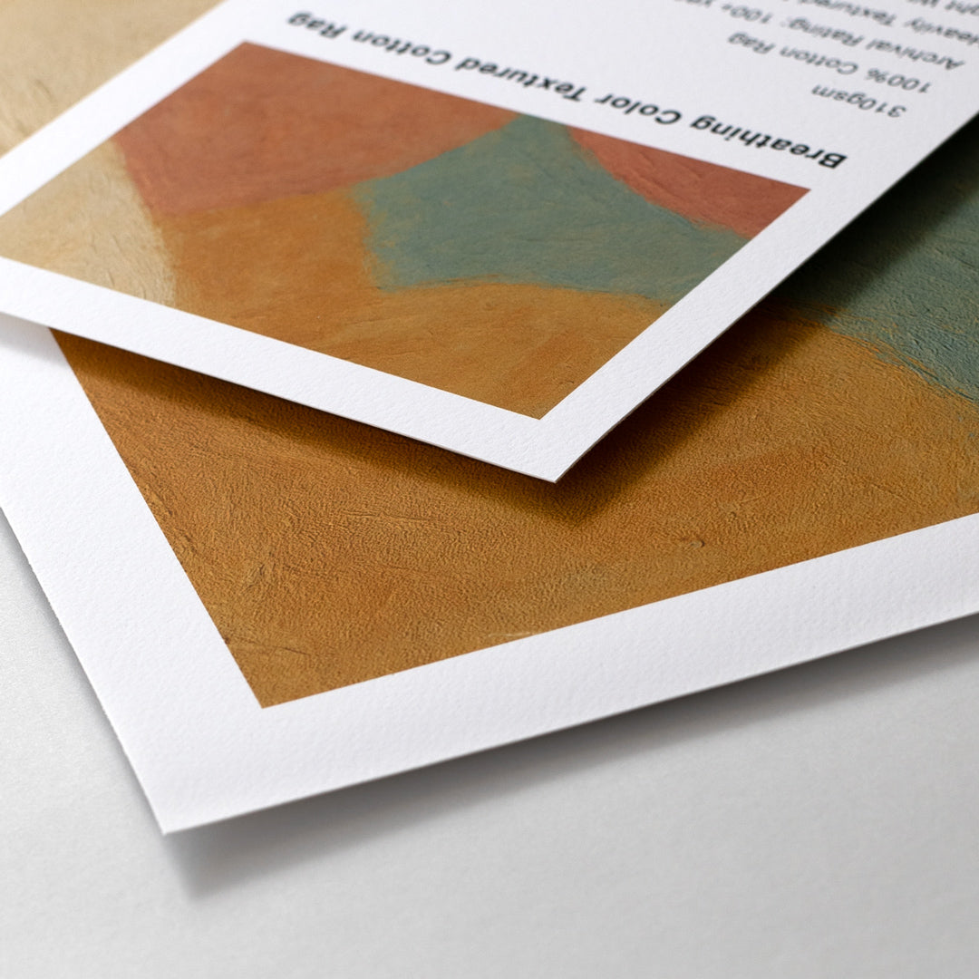 Breathing Color Textured Cotton Rag