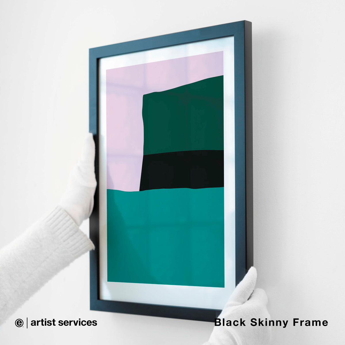 Epson Enhanced Matte | SIMPLE FRAMED + STANDARD GLASS | Black Skinny Frame