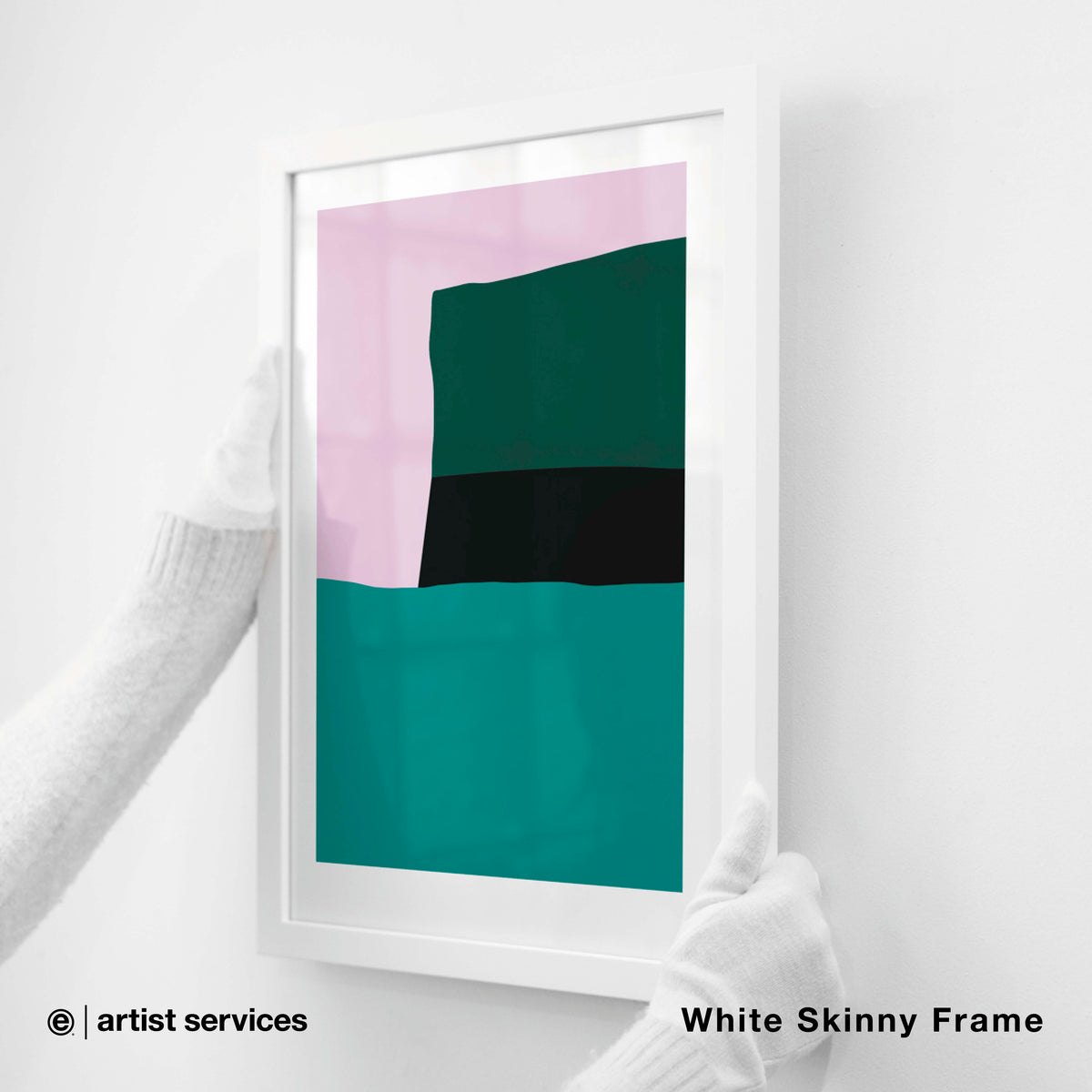 Epson Enhanced Matte | SIMPLE FRAMED + STANDARD GLASS | White Skinny Frame