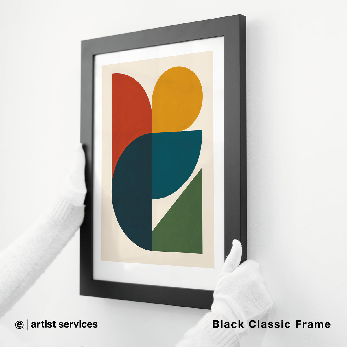 Hahnemuhle German Etching | SIMPLE FRAMED + STANDARD GLASS | Black Classic Frame