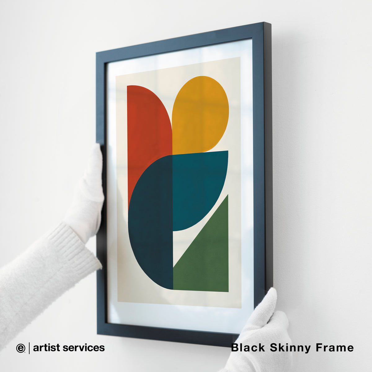 Hahnemuhle German Etching | SIMPLE FRAMED + STANDARD GLASS | Black skinny Frame