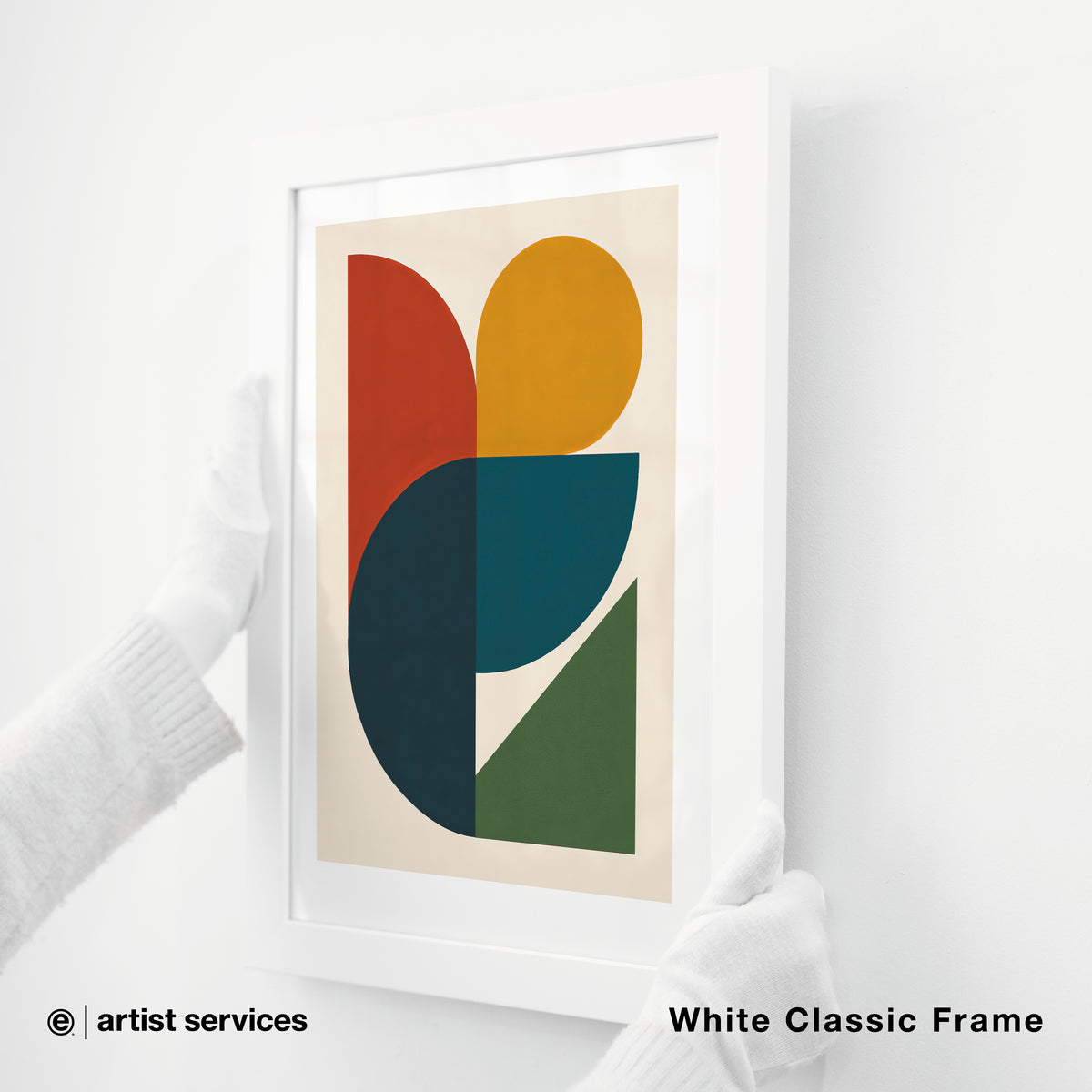 Hahnemuhle German Etching | SIMPLE FRAMED + STANDARD GLASS | White Classic Frame