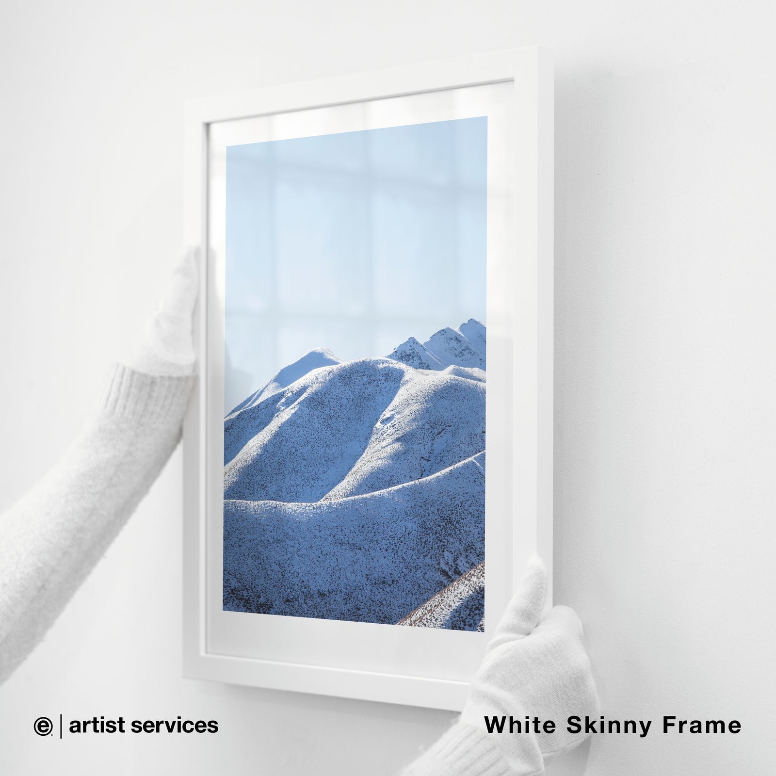 Hahnemuhle Photo Rag | SIMPLE FRAMED + STANDARD GLASS | White Skinny Frame