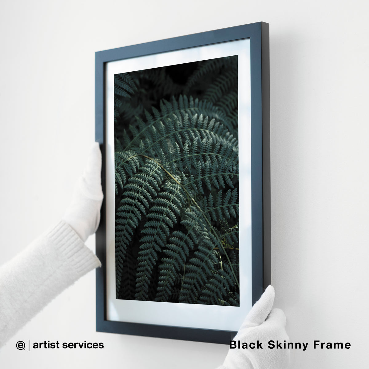 Hahnemuhle Photo Satin | SIMPLE FRAMED + STANDARD GLASS | Black Skinny Frame