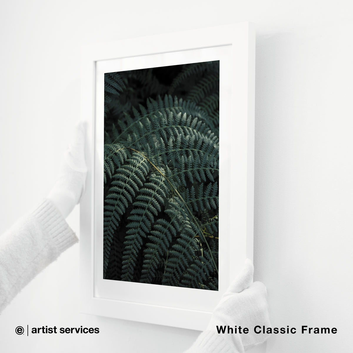 Hahnemuhle Photo Satin | SIMPLE FRAMED + STANDARD GLASS | White Classic Frame