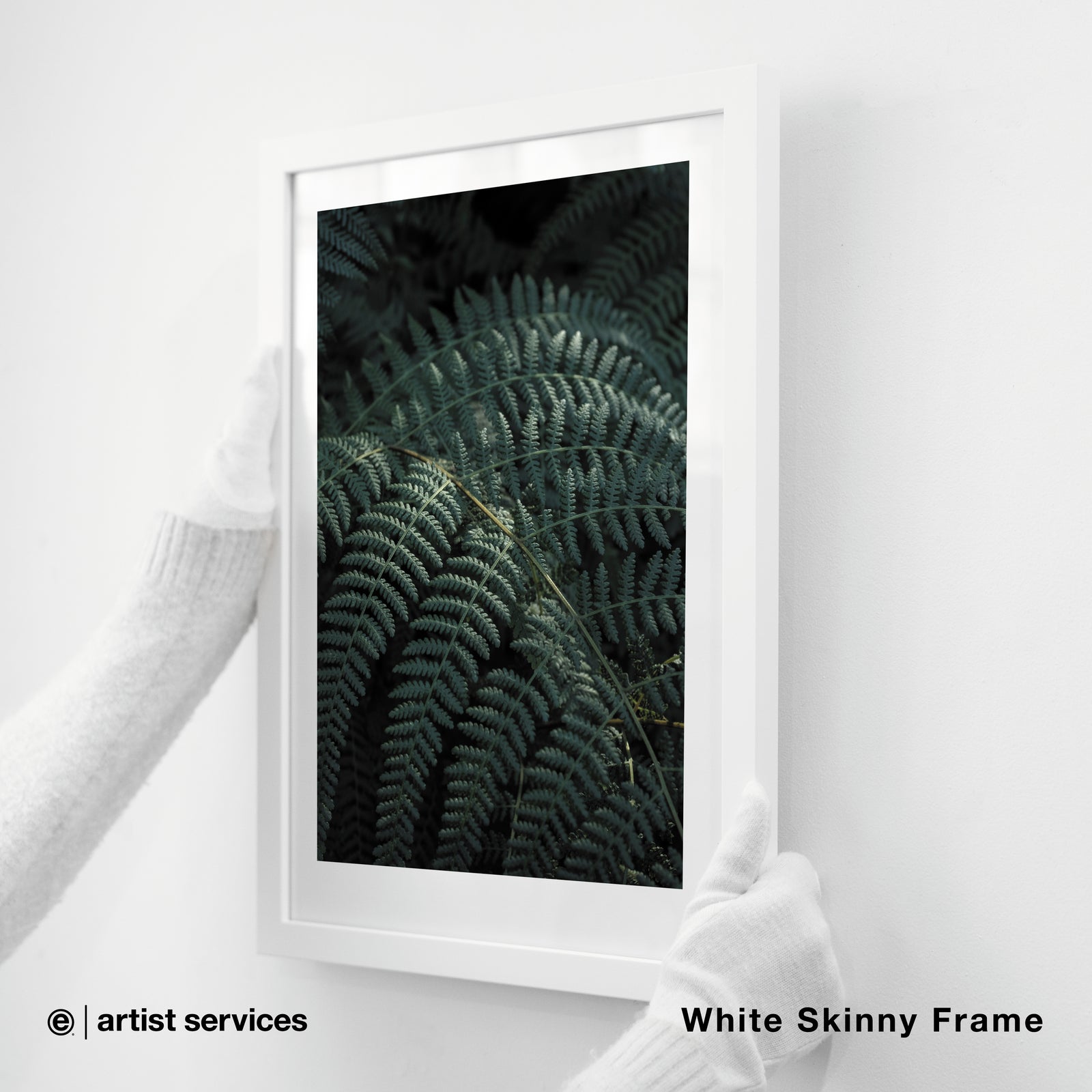 Hahnemuhle Photo Satin | SIMPLE FRAMED + STANDARD GLASS | White Skinny Frame