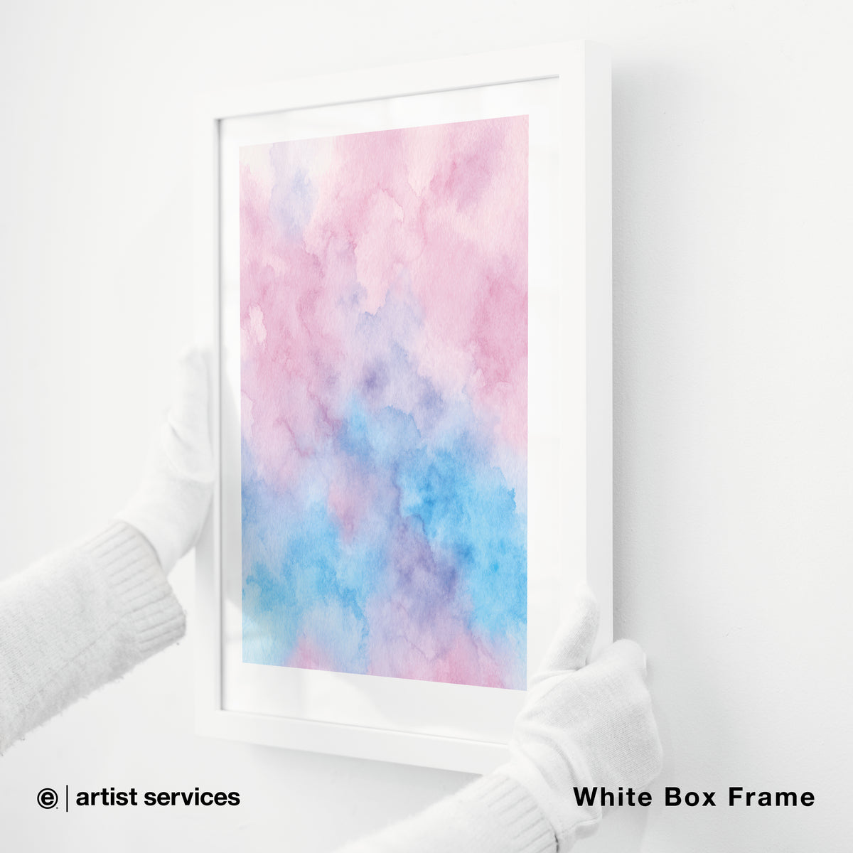 Textured Matte | SIMPLE FRAMED + STANDARD GLASS | White Box Frame