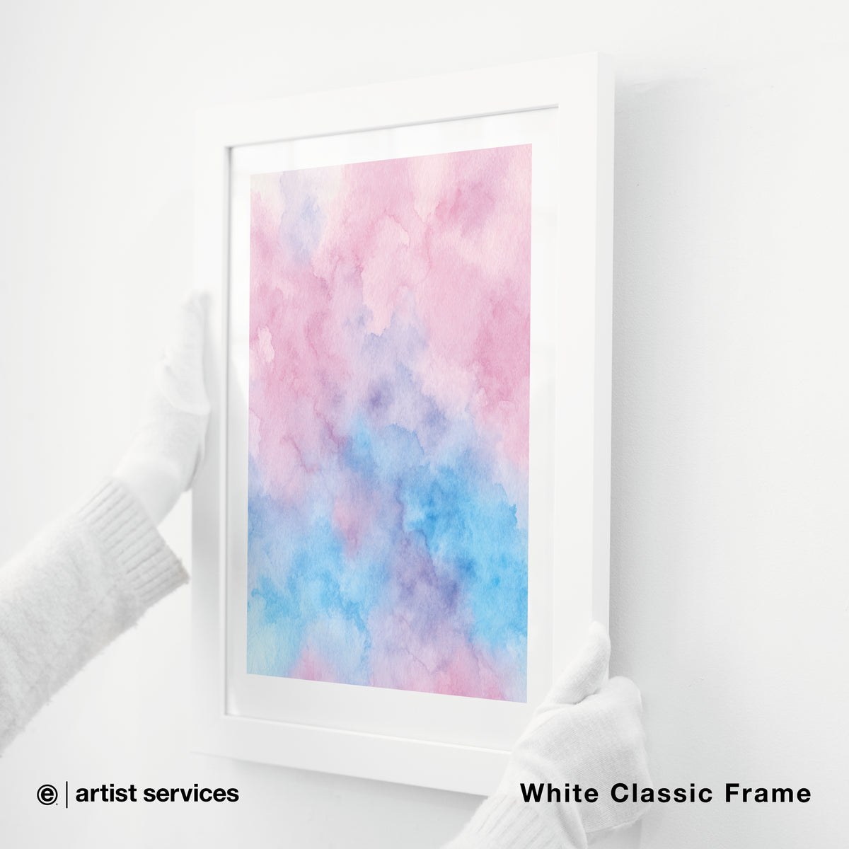 Textured Matte | SIMPLE FRAMED + STANDARD GLASS | White Classic Frame